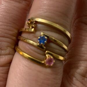 3pc Gold Toned Rings